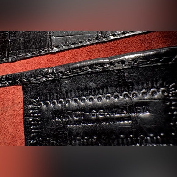 Nancy Gonzalez Black Crocodile Embossed Clutch - Picture 12 of 13